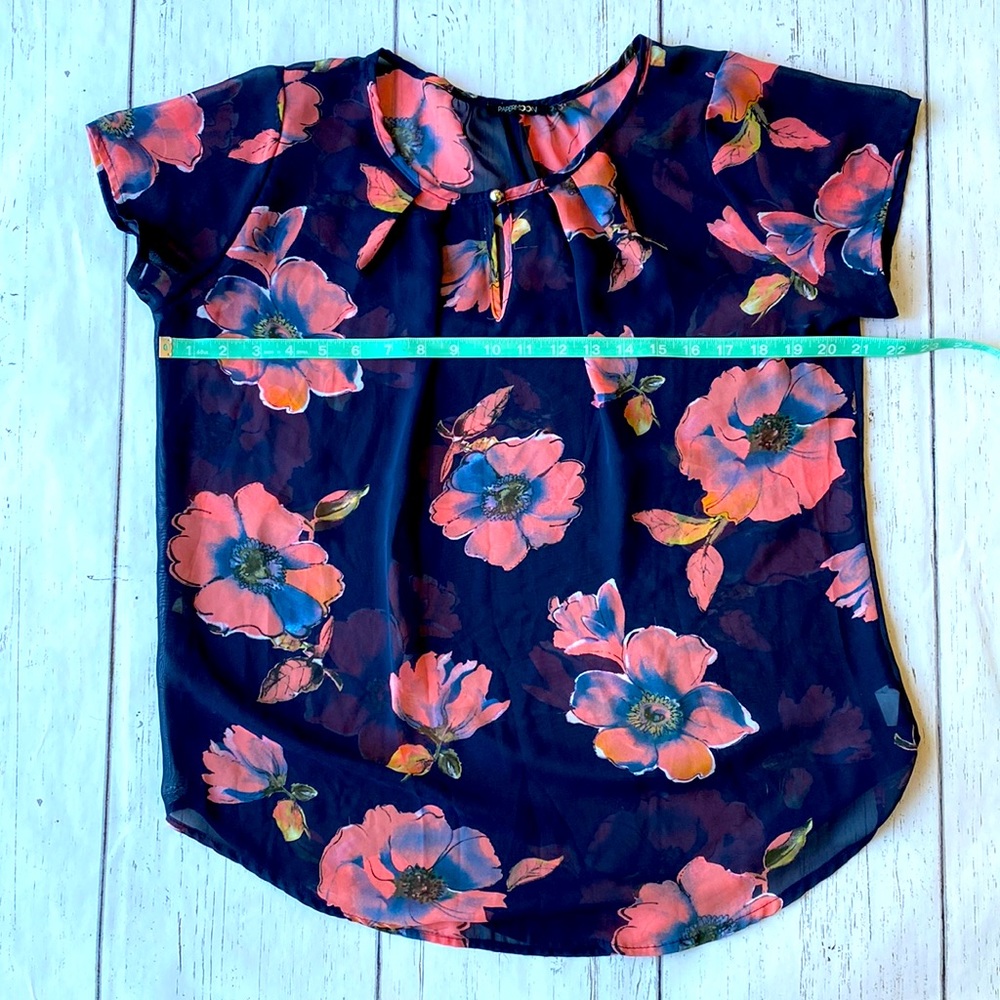 Papermoon shear cap sleeve top in large
